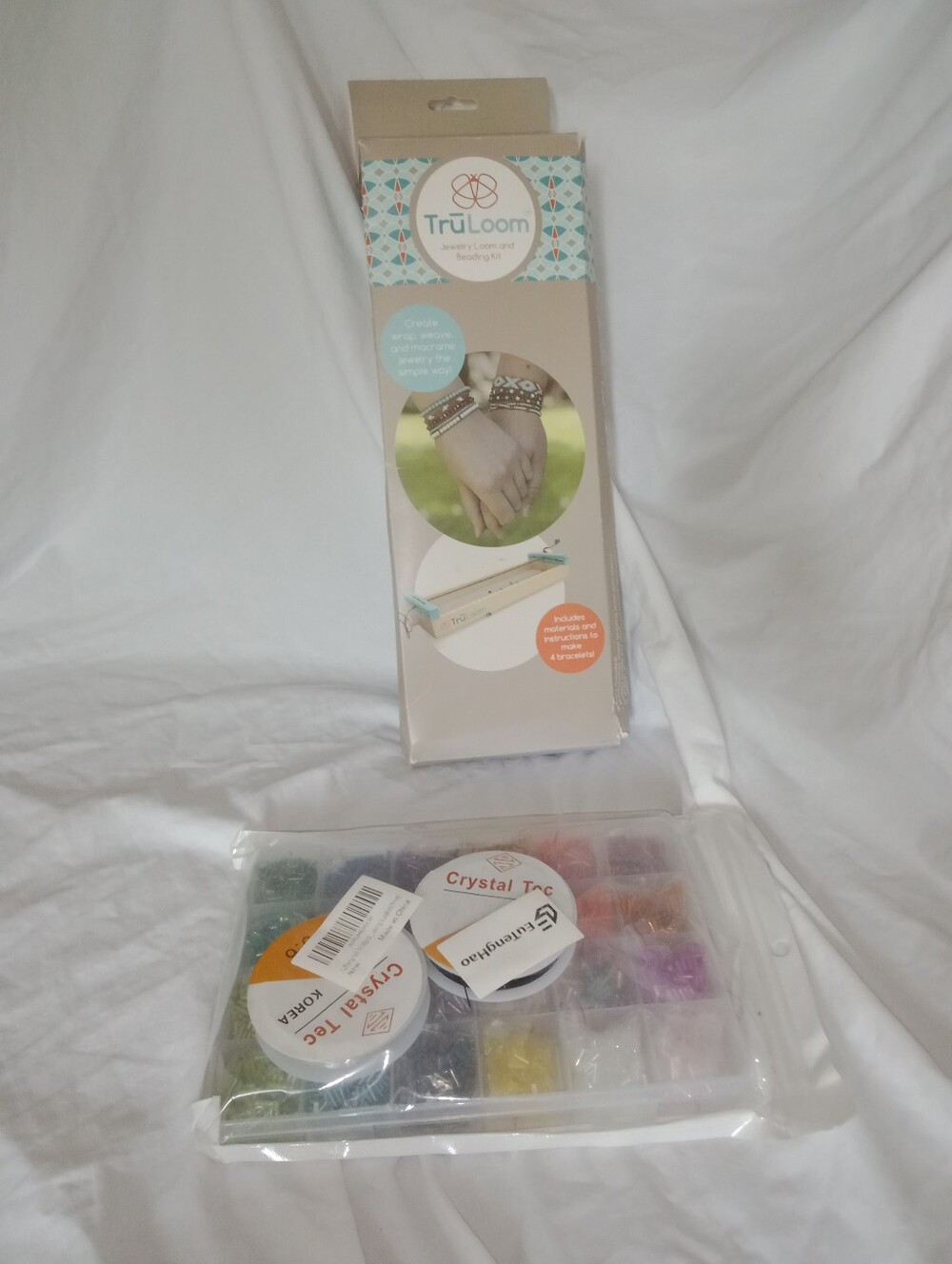 New Truloom Jewelry Loom Beading Kit And Extra Beads Line Activity Hobby Kids